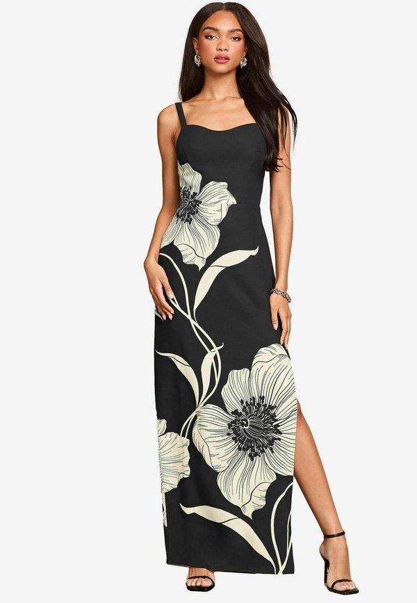 PETITE FIT - FLORAL STEM PRINTED STRAPPY  - Maxikleid