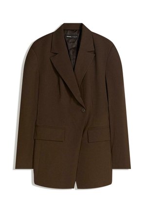 SIDE BUTTON - Cappotto corto - dark brown