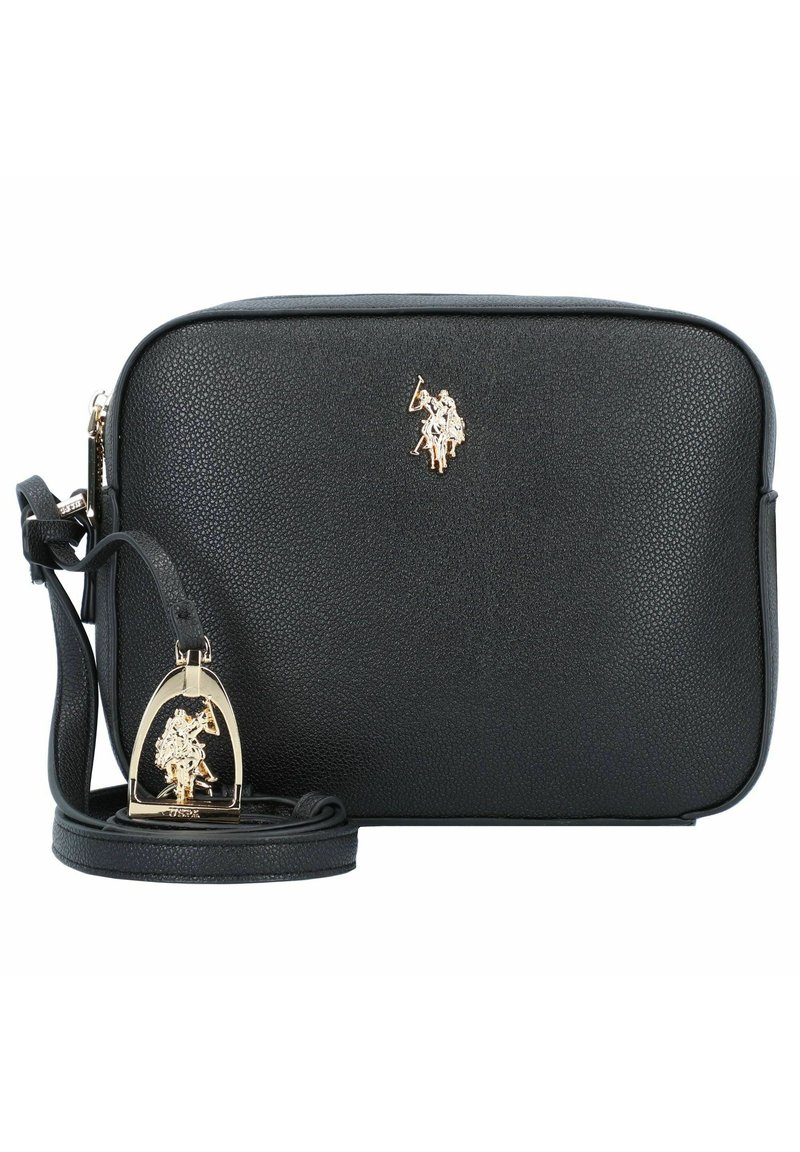 U.S. Polo Assn. Womens Jones Small Flap Crossbody Bag Black