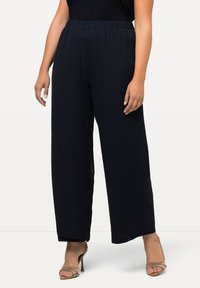 Ulla Popken DOPPELLAGIG WEITES ELASTIKBUND - Pantalon classique - dark blue