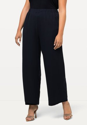 Ulla Popken DOPPELLAGIG WEITES BEIN ELASTIKBUND - Pantalones - dark blue