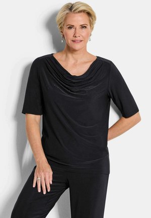 WASSERFALLSHIRT MIT GLITZERSTEINEN - T-Shirt print - black