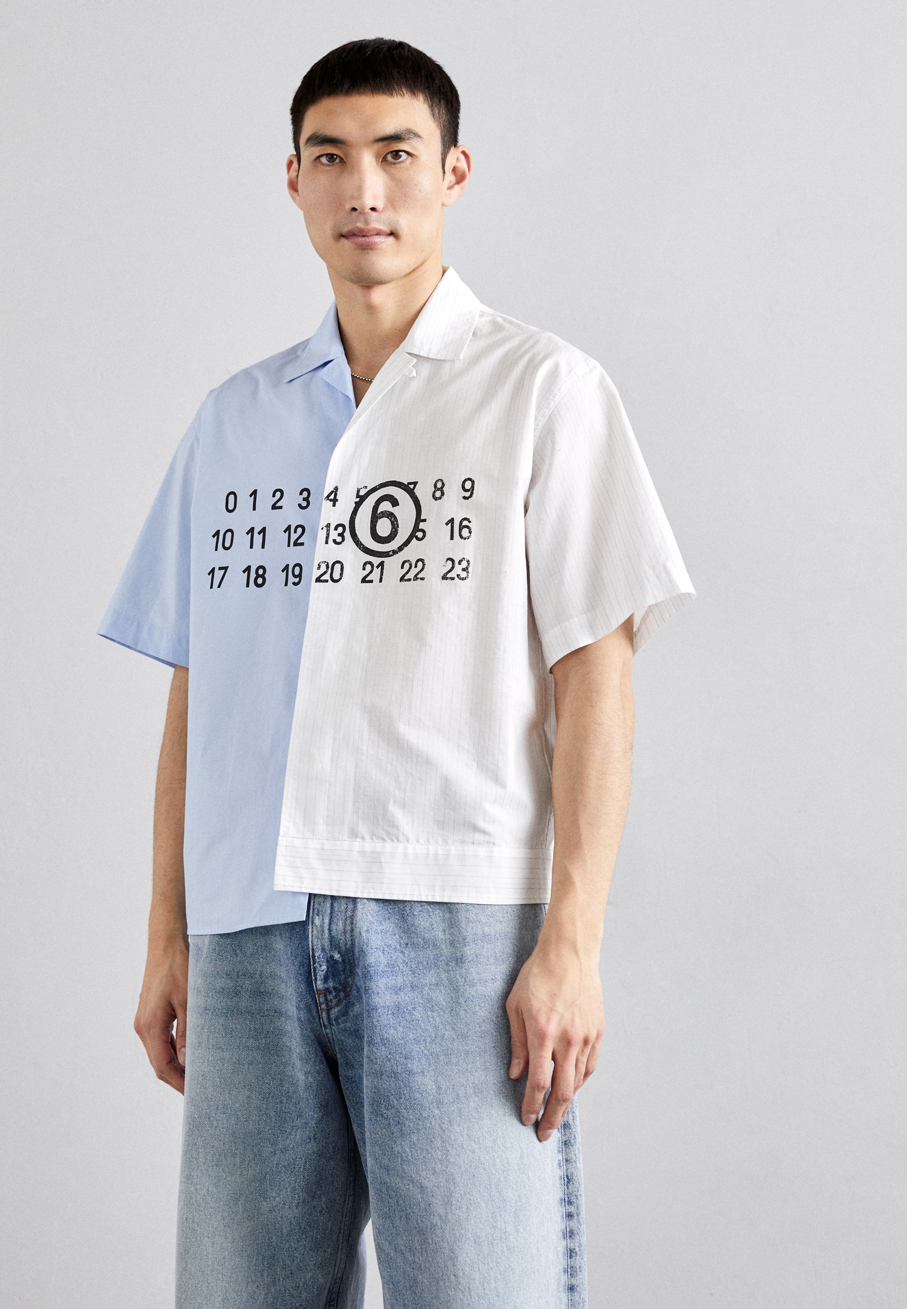 MM6 Maison Margiela SHORT SLEEVED - Shirt - light blue - Zalando.co.uk