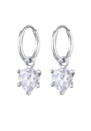 DAINTY HEART SPARKLING - Øreringe - silberfarben