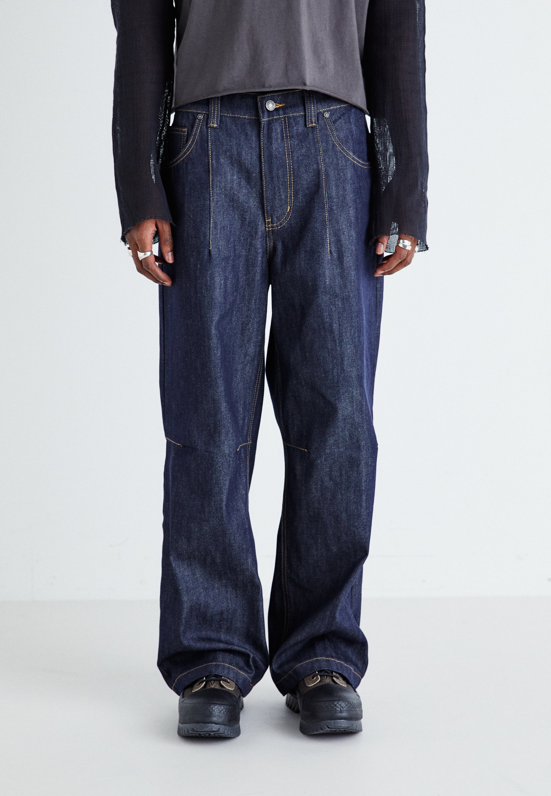 Jaded London RAW RAZOR JEAN - Jeans Relaxed Fit - dark wash 