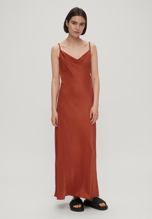 s.Oliver BLACK LABEL Robe longue - terrakotta