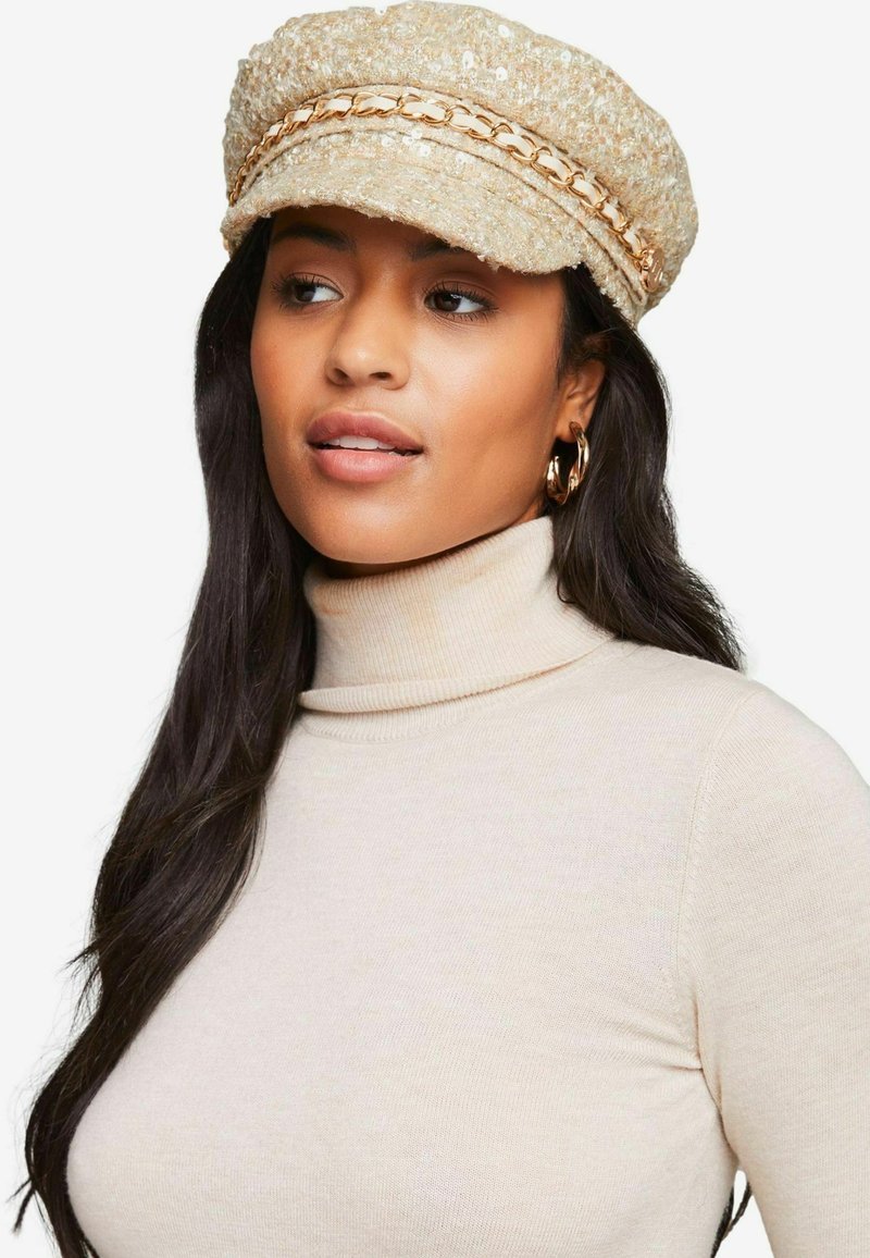 Lipsy FASHION SEQUIN BAKER - REGULAR FIT - Kalap - cream