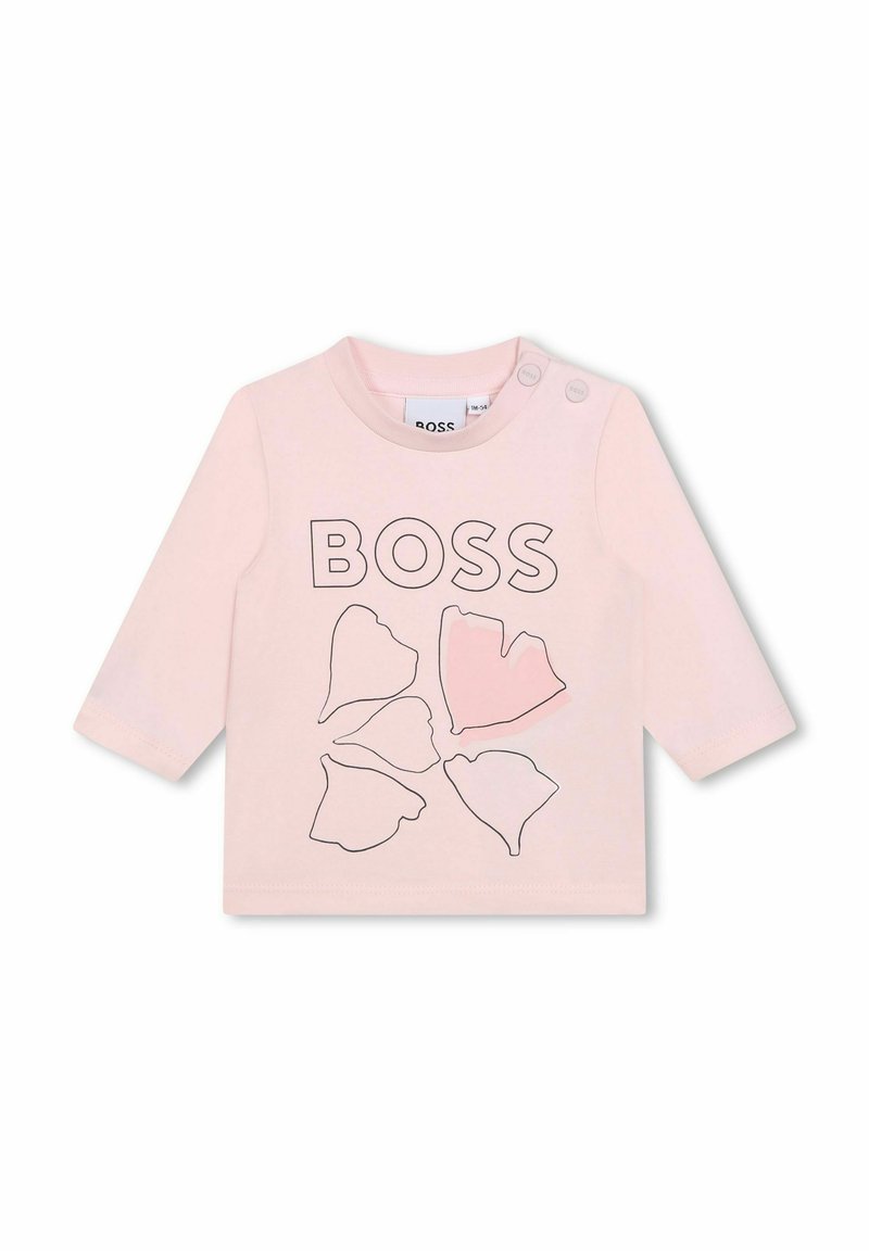 BOSS Kidswear T-shirt print donkerroze