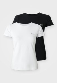VICKY 2 PACK  - Basic póló - black/white