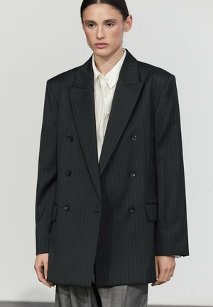 Massimo Dutti, Halflange jas - mottled dark blue