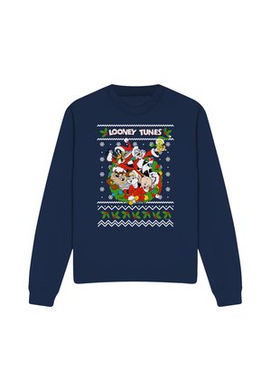 Cotton Soul, LOONEY TUNES LOONEY CHRISTMAS UGLY CHRISTMAS - Sweatshirt - dark blue