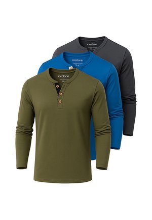 PACK - Langærmet T-shirt - dark grey/blue/olive