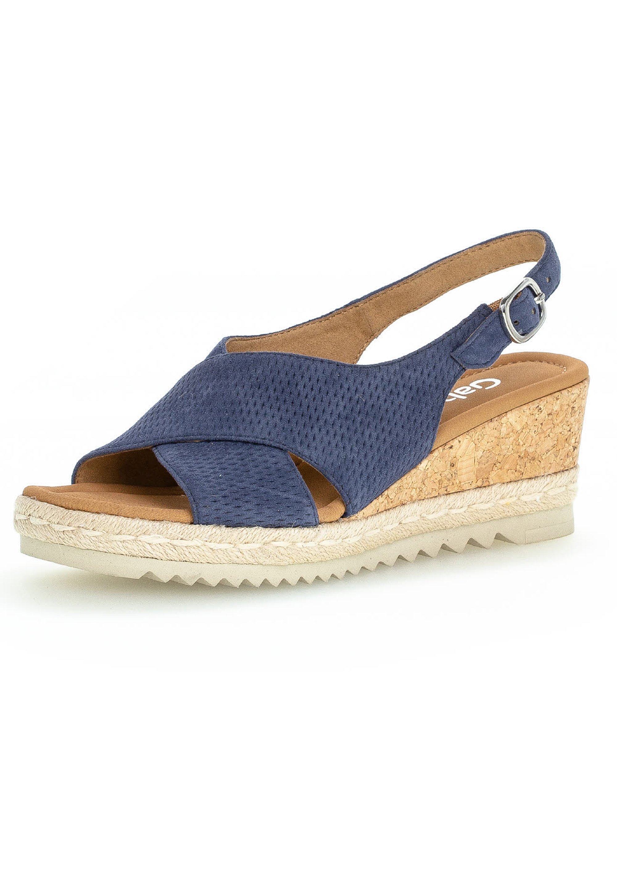 Gabor Sandalen met sleehak - river (jute)/Blauw - Zalando.nl