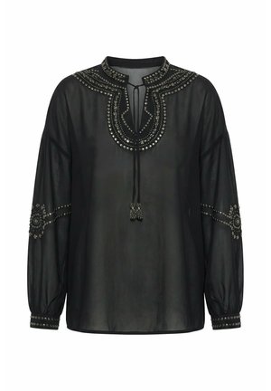 Studio Untold, TUNIKA, BEQUEMER SHAPE, ZIERNIETEN - Tunikaer - black