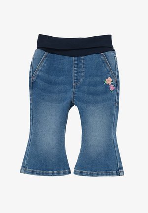 s.Oliver, JEANS / REGULAR FIT / HIGH RISE / FLARED LEG / ELASTIKBUND, szaroniebieski
