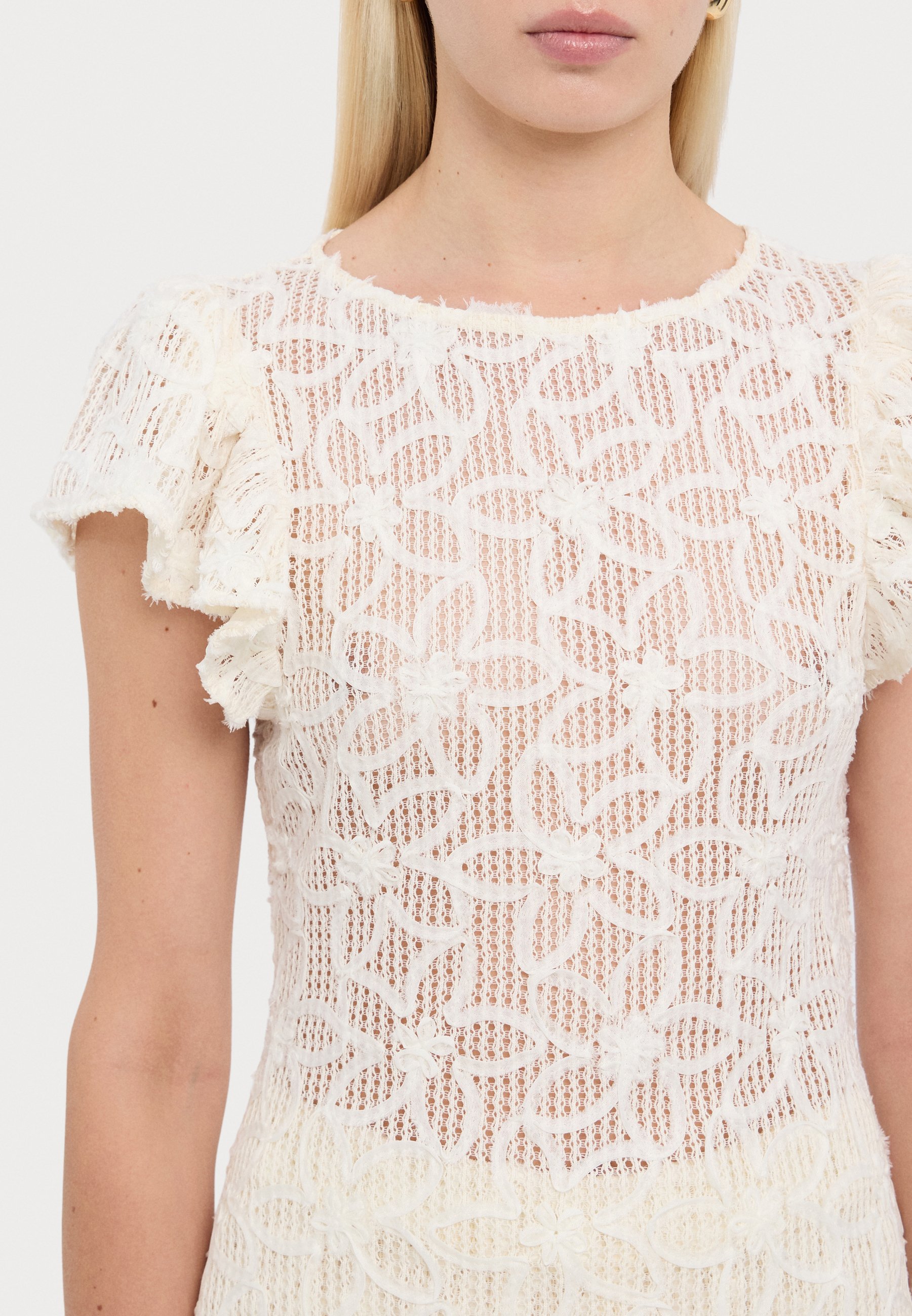 Hofmann Copenhagen CASSIA TOP - Bluse - creme/offwhite