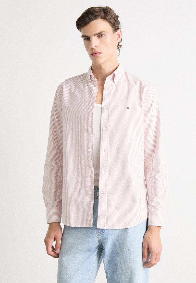 Tommy Hilfiger HERITAGE STRIPE SHIRT - Košeľa - terra red / white