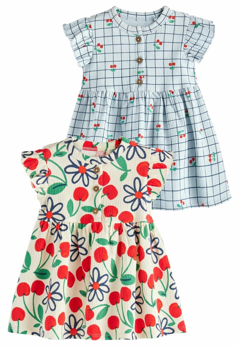Next 2 PACK REGULAR FIT - Vestido ligero - red blue cherry floral