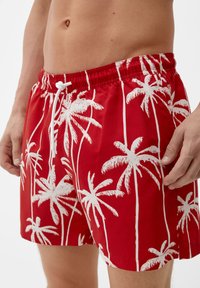 s.Oliver MIT ALLOVER-PRINT - Badeshorts - preiselbeere