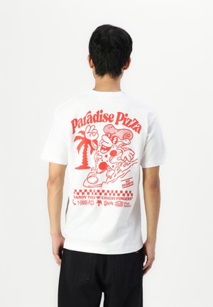 On Vacation PARADISE PIZZA UNISEX - T-shirt imprimé - white