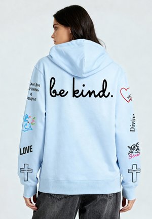 TATTOO BE KIND EMBROIDERY - Felpa con zip - blue