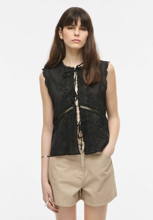 Rouge Edit TOP ROUIVY VORN GEBUNDENES - Camicetta - meteorite