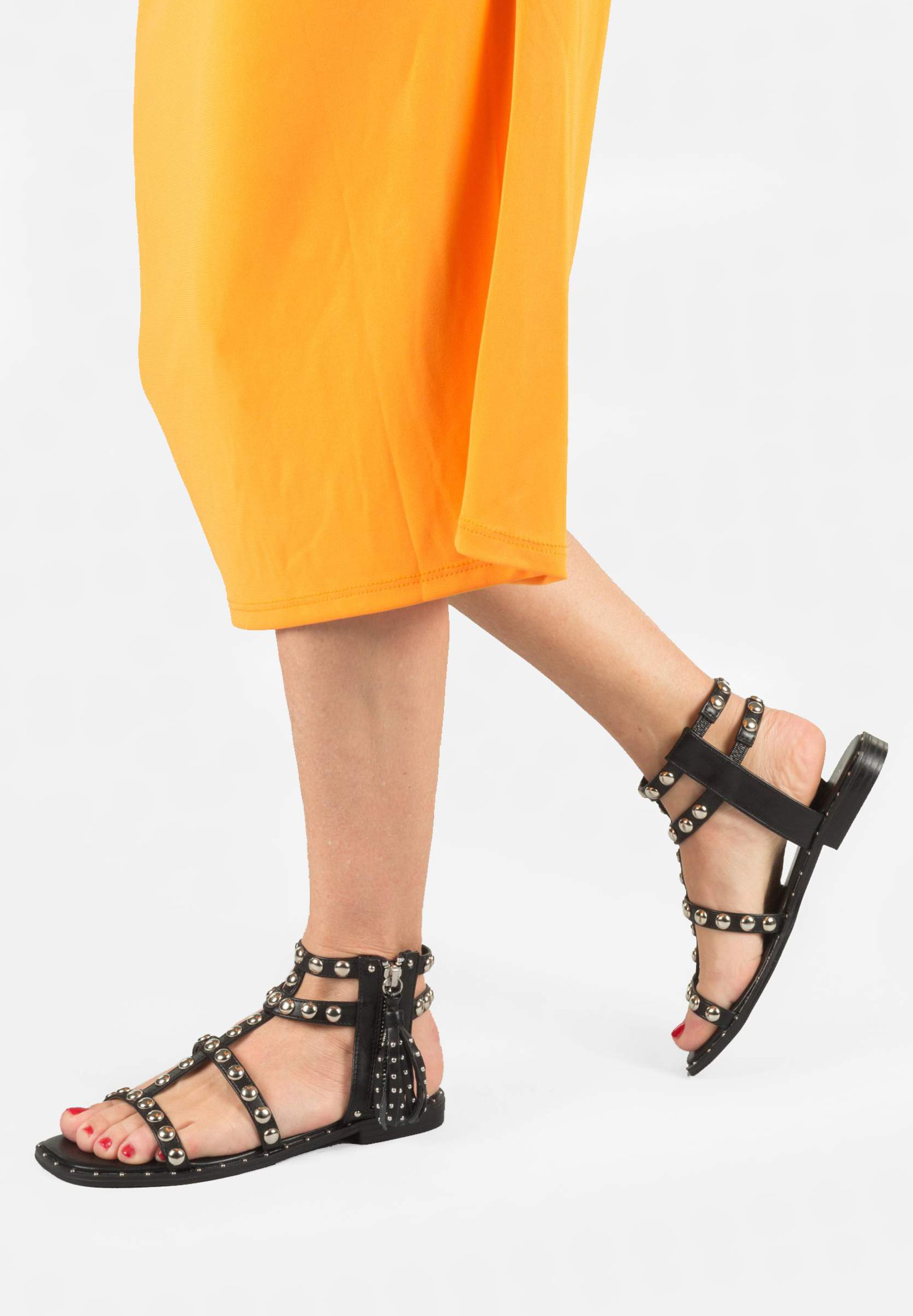 Sandali Donna Con Cinturino Regolabile Amazon Essentials - Tomaia In Pelle Sintetica, Comodi E Casual - Foto 6