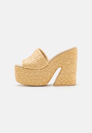 Cult Gaia DARIA PLATFORM - Heeled mules - natural
