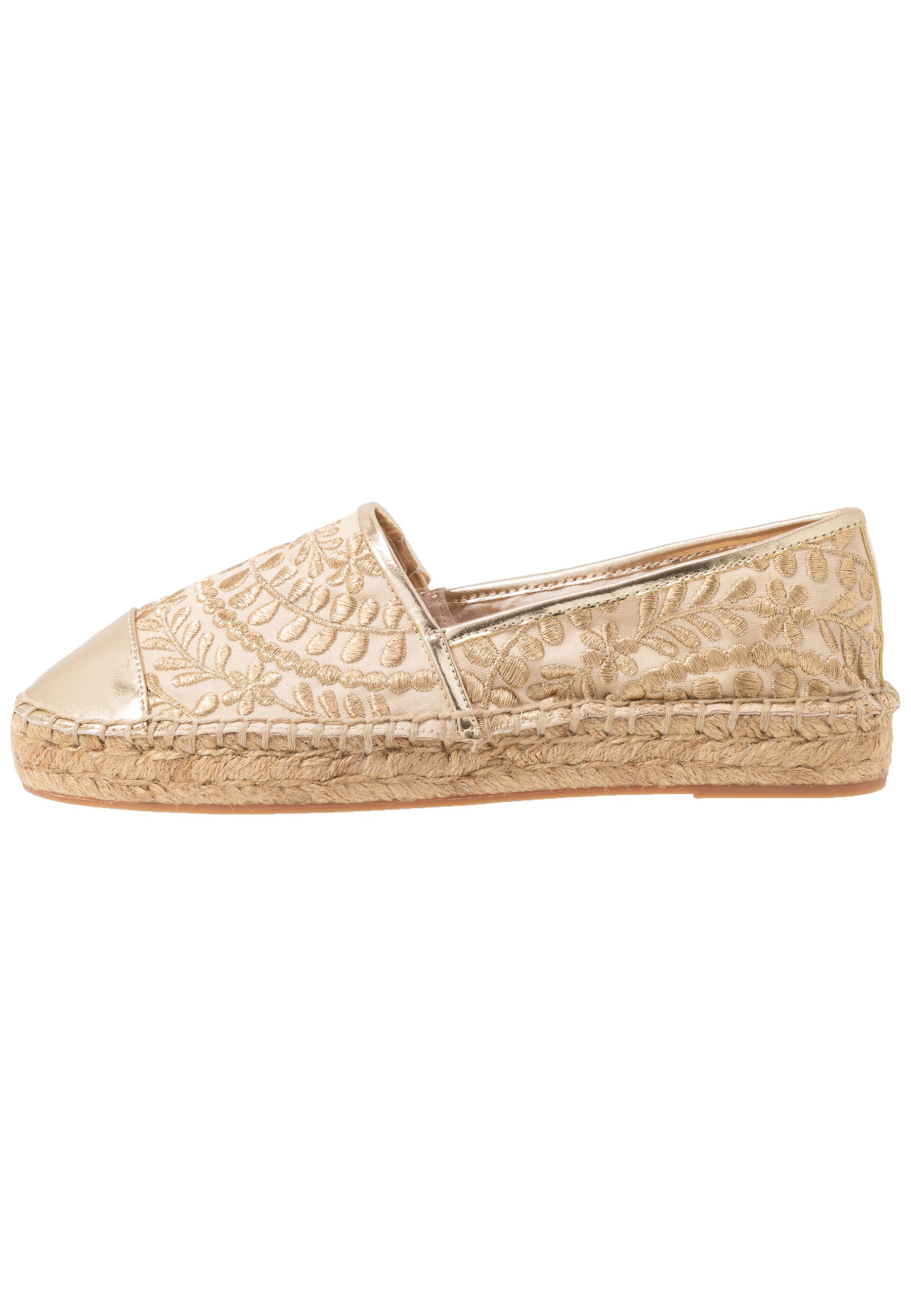 gold espadrilles uk