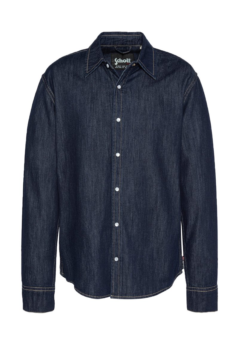 Schott Overhemd blauw