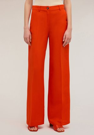 WIDE LEG MISTO - Trousers - rosso