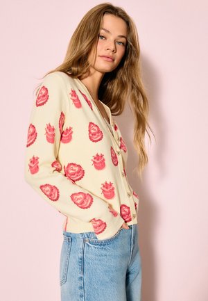 Next, REGULAR FIT - V-NECK  - Cardigan - yellow cake pattern