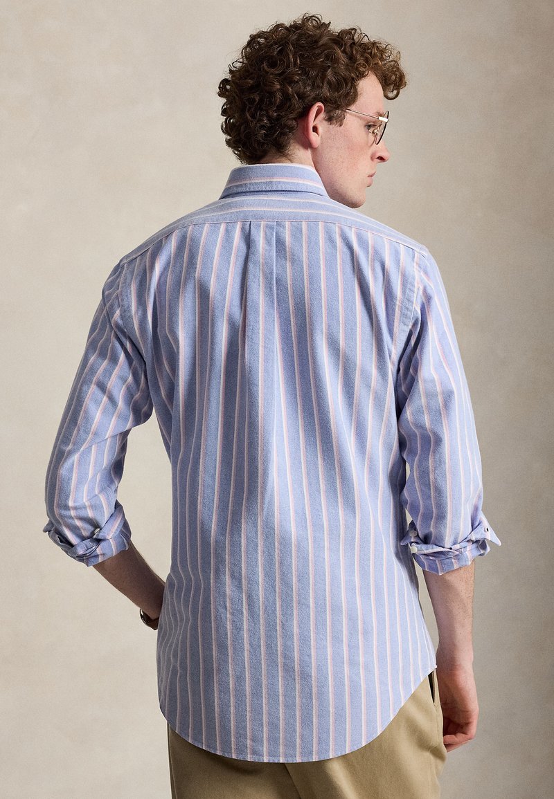 blue and pink dress shirt Polo Ralph Lauren CUSTOM FIT STRIPED OXFORD - Shirt Size:4XL (20 US) made to be tucked coll_summer_2026 Gold Butterflies Black 3D