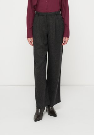 JDYCHARLY WIDE PANT - Wide Leg - black/grey