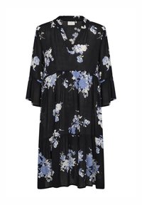 Unselected, black blue flower print