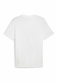 Hvid kortærmet t-shirt i bomuld med rund hals, lige kant og uden synlige logoer eller mønstre.
