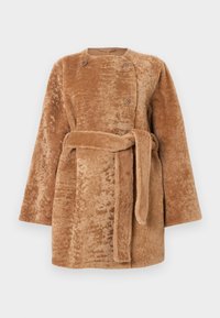 SANNIE - Short coat - brown sugar