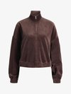 JXSNOOKIE VELVET HIGH NECK ZIP SWEAT SWT - Športna jopa s kapuco na zadrgo - bracken