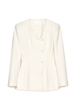 ROUND NECK - Blazer - snow white