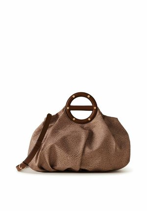 Borbonese VIS A VIS BOWLER BAG MEDIUM - Sac à main - beige