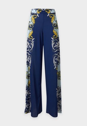 Alice + Olivia, ATHENA WIDE LEG BACK ZIP PANT - Trousers - dark blue