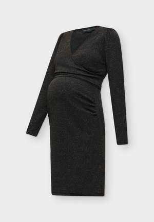 Anna Field MAMA by Zalando, LONG SLEEVE 2 IN 1 DRESS - Коктейлна рокля/Парти рокля - black