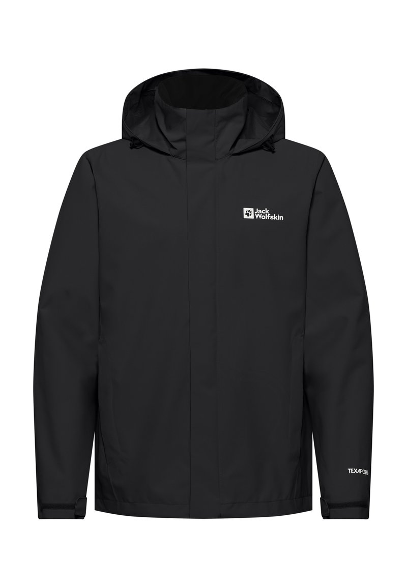 Jack Wolfskin Regenjas zwart