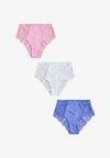 HIGH RISE HIGH LEG FIT - LACE KNICKERS 3 PACK - Fecskék - blue pink white