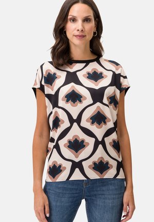 Print T-shirt - blackcream