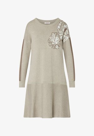 LIU JO, LIU JO SHORT JACQUARD KNIT DRESS - Φόρεμα-πουλόβερ - sand