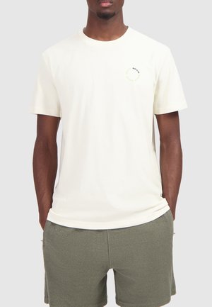 REGULAR FIT CREWNECK - Basic T-shirt - ecru
