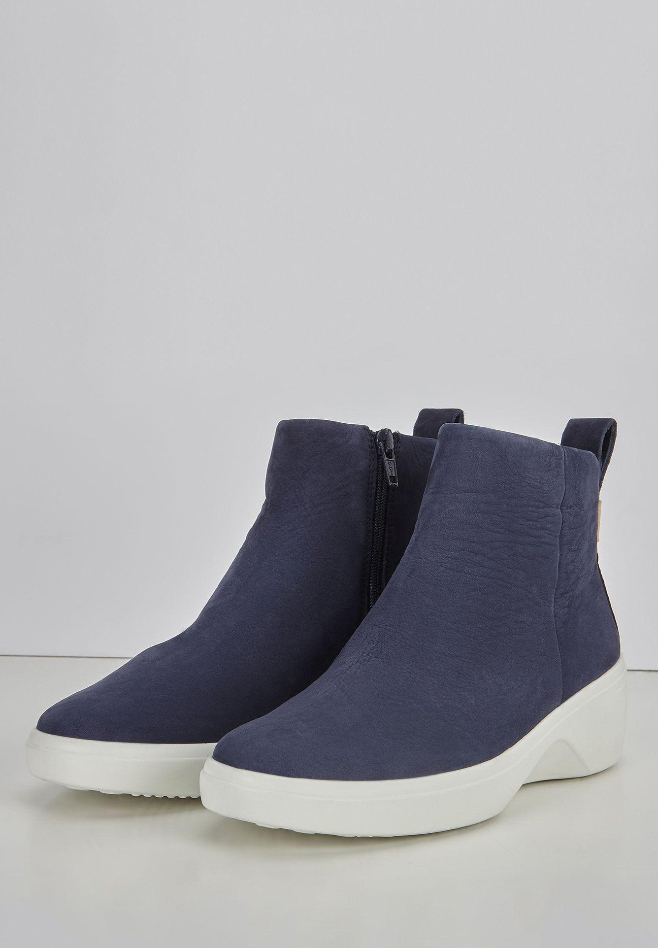 ECCO SOFT 7 WEDGE BOOT - Korte laarzen - night sky/gemêleerd donkerblauw -  Zalando.nl