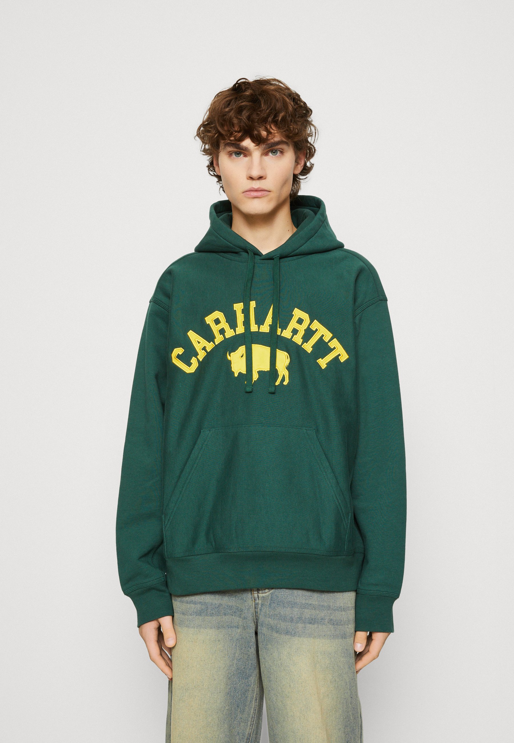 Carhartt WIP HOODED LOCKER - Sweatshirt - treehouse/yellow/vert - ZALANDO.FR