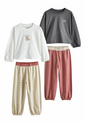 REGULAR FIT - CHECK 2 PACK - Pyžamová súprava - neutral bear